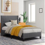 ΚΡΕΒΑΤΙ TRILLOP HM667 12 ΓΚΡΙ ΥΦΑΣΜΑ ΓΙΑ ΜΟΝΟ ΣΤΡΩΜΑ 120X200εκ c500921