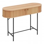 Κονσόλα Zeplen pakoworld MDF-μέταλλο σε oak απόχρωση 100x35x75εκ c500948