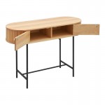 Κονσόλα Zeplen pakoworld MDF-μέταλλο σε oak απόχρωση 100x35x75εκ c500948