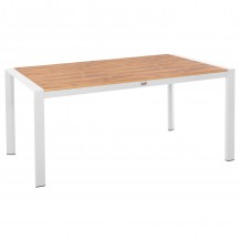 ΤΡΑΠΕΖΙ ΕΞΩΤ ΧΩΡΟΥ GOYA HM6059 01 ΑΛΟΥΜΙΝΙΟ ΛΕΥΚΟ POLYWOOD 160X80Χ75Υεκ c500963