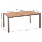 ΤΡΑΠΕΖΙ ΕΞΩΤ ΧΩΡΟΥ GOYA HM6059 04 ΑΛΟΥΜΙΝΙΟ ΣΑΜΠΑΝΙ POLYWOOD 160X80Χ75Υεκ c500964