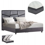 ΚΡΕΒΑΤΙ ΔΙΠΛΟ ΜΕ ΣΤΡΩΜΑ ΑΠΟΘ ΧΩΡΟ IRIDA HM21166 ΓΚΡΙ ΒΕΛΟΥΔΟ--ΓΙΑ 160x200εκ c500969