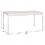 ΤΡΑΠΕΖΙ ΑΛΟΥΜΙΝΙΟΥ RACHEL HM6339 02 ΛΕΥΚΟ 150x80x75Υεκ c500973