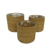 DEL MAR ΚΑΣΠΩ ΣΕΤ 3ΤΜΧ 20x20x18 SEAGRASS ΦΥΣΙΚΟ c500974