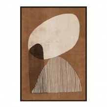 CONVEX ΠΙΝΑΚΑΣ ΔΙΑΚΟΣΜΗΣΗΣ 60x90x4 ΚΑΜΒΑΣ TERRACOTTA ΜΠΕΖ MDF ΚΑΦΕ c500977