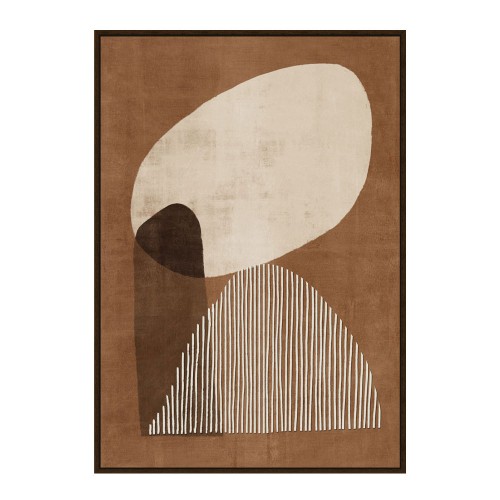 CONVEX ΠΙΝΑΚΑΣ ΔΙΑΚΟΣΜΗΣΗΣ 60x90x4 ΚΑΜΒΑΣ TERRACOTTA ΜΠΕΖ MDF ΚΑΦΕ c500977