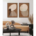 CONVEX ΠΙΝΑΚΑΣ ΔΙΑΚΟΣΜΗΣΗΣ 60x90x4 ΚΑΜΒΑΣ TERRACOTTA ΜΠΕΖ MDF ΚΑΦΕ c500978