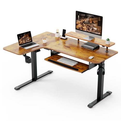Γραφείο - Eureka Ergonomic ERK-L60L-RB-V2-EU 155x110x76-135εκ c500986