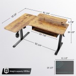 Γραφείο - Eureka Ergonomic ERK-L60L-RB-V2-EU 155x110x76-135εκ c500986