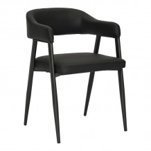 Πολυθρόνα Sezan pakoworld pu σε μαύρη απόχρωση 56x55x78εκ c501008