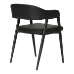 Πολυθρόνα Sezan pakoworld pu σε μαύρη απόχρωση 56x55x78εκ c501008