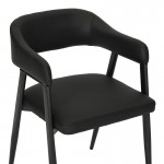 Πολυθρόνα Sezan pakoworld pu σε μαύρη απόχρωση 56x55x78εκ c501008