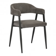 Πολυθρόνα Sezan pakoworld ύφασμα σε ανθρακί απόχρωση 56x55x78εκ c501011