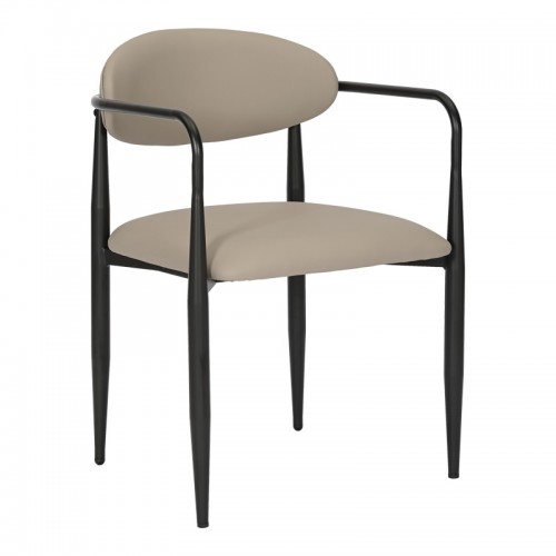 Πολυθρόνα Kalone pakoworld pu σε γκρι-μπεζ απόχρωση 56x55x78εκ c501012