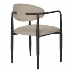 Πολυθρόνα Kalone pakoworld pu σε γκρι-μπεζ απόχρωση 56x55x78εκ c501012