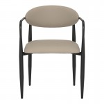 Πολυθρόνα Kalone pakoworld pu σε γκρι-μπεζ απόχρωση 56x55x78εκ c501012