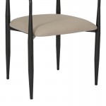Πολυθρόνα Kalone pakoworld pu σε γκρι-μπεζ απόχρωση 56x55x78εκ c501012