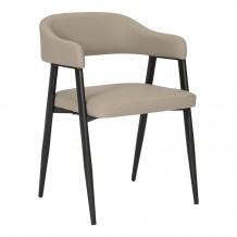 Πολυθρόνα Sezan pakoworld pu σε γκρι-μπεζ απόχρωση 56x55x78εκ c501015