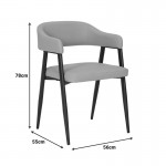 Πολυθρόνα Sezan pakoworld pu σε γκρι-μπεζ απόχρωση 56x55x78εκ c501015