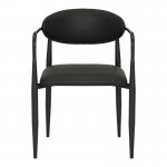 Πολυθρόνα Kalone pakoworld pu σε μαύρη απόχρωση 56x55x78εκ c501020