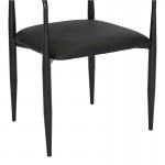 Πολυθρόνα Kalone pakoworld pu σε μαύρη απόχρωση 56x55x78εκ c501020