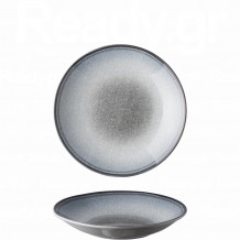 Πιάτο Βαθύ πορσελάνης Φ24cm σειρά Elora Cloudy Grey LUKANDA - Σετ 6 c501033