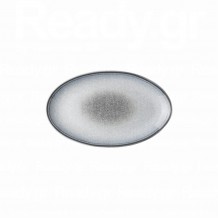 Πιατέλα Οβαλ πορσελάνης 25cm σειρά Elora Cloudy Grey LUKANDA c501038