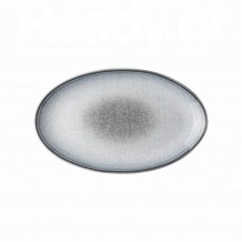 Πιατέλα Οβαλ πορσελάνης 31cm σειρά Elora Cloudy Grey LUKANDA c501039