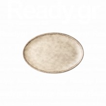 Πιατέλα Οβαλ πορσελάνης 25cm σειρά Future γκρι ματ LUKANDA c501055