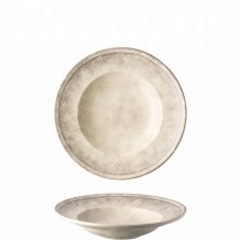Πιάτο Ζυμαρικών πορσελάνης 24cm σειρά Future γκρι ματ LUKANDA - Σετ 6 c501057