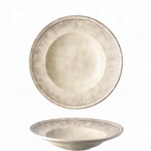 Πιάτο Ζυμαρικών πορσελάνης 27cm σειρά Future γκρι ματ LUKANDA - Σετ 6 c501058