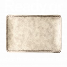 Πιατέλα ορθογώνια πορσελάνης 36x24cm σειρά Future γκρι ματ LUKANDA - Σετ 4 c501061