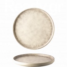 Πιάτο πορσελάνης με κάθετο χείλος step Φ27cm σειρά Future γκρι ματ LUKANDA - Σετ 6 c501063