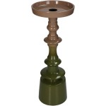 Κηροπήγιο ArteLibre Πράσινο Αλουμίνιο 11x11x30cm c501248