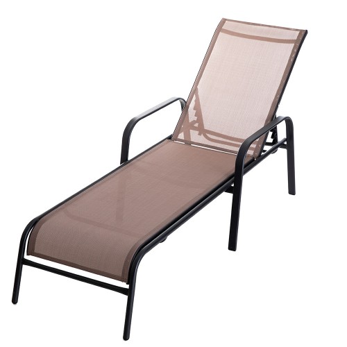 Ξαπλώστρα ArteLibre TETIAROA Καφέ Μέταλλο Ύφασμα 185x65x33cm c501264