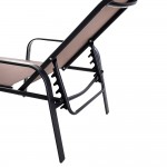 Ξαπλώστρα ArteLibre TETIAROA Καφέ Μέταλλο Ύφασμα 185x65x33cm c501264