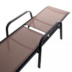 Ξαπλώστρα ArteLibre TETIAROA Καφέ Μέταλλο Ύφασμα 185x65x33cm c501264