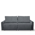 Καναπές Κρεβάτι Τριθέσιος ArteLibre SHELBY Γκρι 215x110x90cm c501296