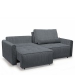 Καναπές Κρεβάτι Τριθέσιος ArteLibre SHELBY Γκρι 215x110x90cm c501296
