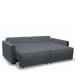 Καναπές Κρεβάτι Τριθέσιος ArteLibre SHELBY Γκρι 215x110x90cm c501296