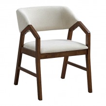 Πολυθρόνα Livia pakoworld rubberwood σε καρυδί-εκρού απόχρωση 47 5x54 5x78εκ SET 2τμχ c501302