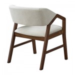 Πολυθρόνα Livia pakoworld rubberwood σε καρυδί-εκρού απόχρωση 47 5x54 5x78εκ SET 2τμχ c501302