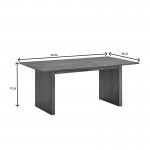 Τραπέζι Eleganza pakoworld mdf σε καρυδί απόχρωση 180x99x75 8εκ c501305