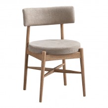 Καρέκλα Raudi pakoworld rubberwood σε φυσική-εκρού απόχρωση 45 5x45 5x81εκ SET 2τμχ c501306