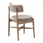 Καρέκλα Raudi pakoworld rubberwood σε φυσική-εκρού απόχρωση 45 5x45 5x81εκ SET 2τμχ c501306