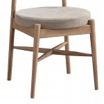 Καρέκλα Raudi pakoworld rubberwood σε φυσική-εκρού απόχρωση 45 5x45 5x81εκ SET 2τμχ c501306