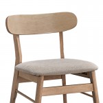 Καρέκλα Cairo pakoworld rubberwood σε φυσική-εκρού απόχρωση 47x47x76εκ SET 2τμχ c501307