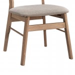 Καρέκλα Cairo pakoworld rubberwood σε φυσική-εκρού απόχρωση 47x47x76εκ SET 2τμχ c501307