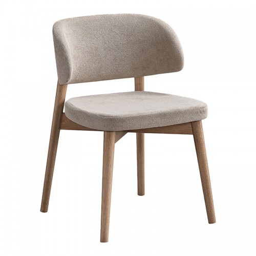 Καρέκλα Siena pakoworld rubberwood σε φυσική-εκρού απόχρωση 48x50x81εκ SET 2τμχ c501309
