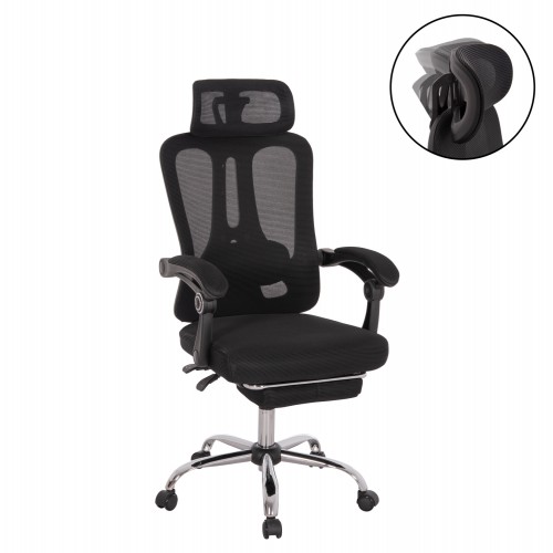 ΚΑΡΕΚΛΑ ΓΡΑΦΕΙΟΥ BARNET HM18258 01 ΜΑΥΡΟ MESH-ΜΑΥΡΟΣ ΣΚΕΛΕΤΟΣ NYLON 61x62x123Υ c501310